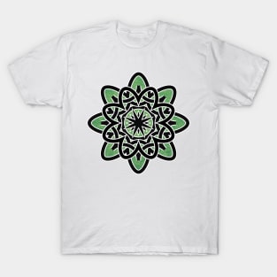 Celtic Knot With Green Background T-Shirt